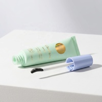 Emballage de baume à lèvres/mascara/sourcils personnalisé en usine Tube en plastique flexible pour emballage de maquillage Tube souple avec brosse de flocage