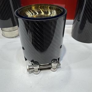 Punta de silenciador de tubo de escape trasero de fibra de carbono brillante para modificación de la serie BMW M Series 34567 - Product Image 6