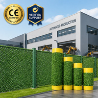 Clôture en herbe synthétique PVC écologique avec cadre traité anti-UV, hauteur 1,2 m, design moderne de luxe pour usage extérieur