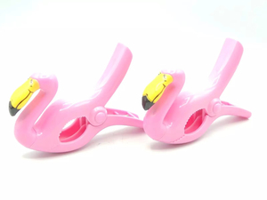 Nặng nhiệm vụ nhựa Flamingo Vẹt khăn Clip vui bãi biển chăn chủ quần áo pins - Product Image 5
