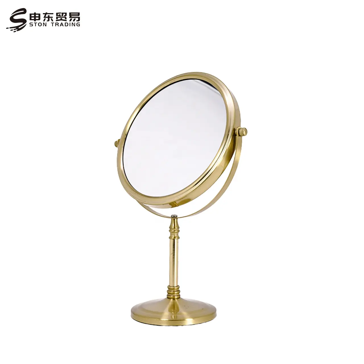 high quality gold round desktop mirror wholesale cosmetic mirror