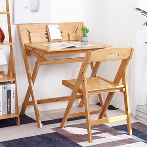 Bamboo <b>Study</b> <b>Desk</b> Foldable Modern Simple Design For Home Office Student Use - Product Image 2
