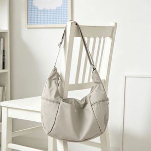 Women's Canvas Handled Hobo <b>Bag</b> with Shoulder Length Handle Lightweight & <b>Large</b> Capacity Crescent Shape Casual Daily <b>Crossbody</b> - Product Image 5