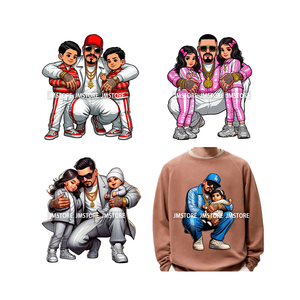 Bonne fête des pères impression thermique Chingona Chicana <span class=keywords><strong>Papa</strong></span> <span class=keywords><strong>papa</strong></span> et fille fils fer sur DTF transfert autocollants pour sweats à capuche sacs - Product Image 1