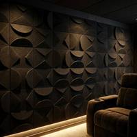 Paneles Acústicos de Fibra de Poliéster 3D de Gran Formato, Baldosas Absorbentes de Sonido para Paredes de Salas de Exposiciones Públicas