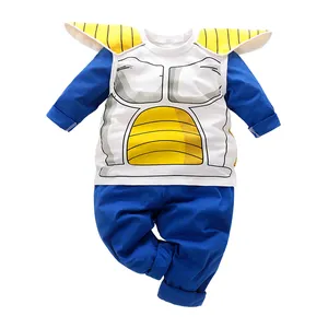 Long-Sleeved Trousers Banquet COTTON Blue Cartoon Baby Anime Clothes Set