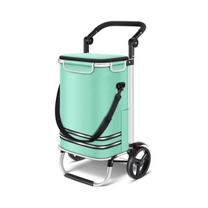 Conception personnalisée <span class=keywords><strong>Chariot</strong></span> à provisions de grande capacité en aluminium durable pour sac isolé, léger, <span class=keywords><strong>pliable</strong></span>, étanche, pour supermarché - Product Image 2