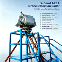 Radar de Vigilancia de Baja Altitud A15 de 4 Paneles AESA Banda X 360 °   Equipo de seguimiento continuo multiobjetivo con cobertura azimutal