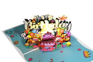 Tarjeta <span class=keywords><strong>de</strong></span> cumpleaños musical 3D-Tarjeta <span class=keywords><strong>de</strong></span> regalo <span class=keywords><strong>de</strong></span> cumpleaños emergente con luz y <span class=keywords><strong>canciones</strong></span> <span class=keywords><strong>de</strong></span> feliz cumpleaños Panda Tarjetas <span class=keywords><strong>de</strong></span> felicitación - Product Image 2