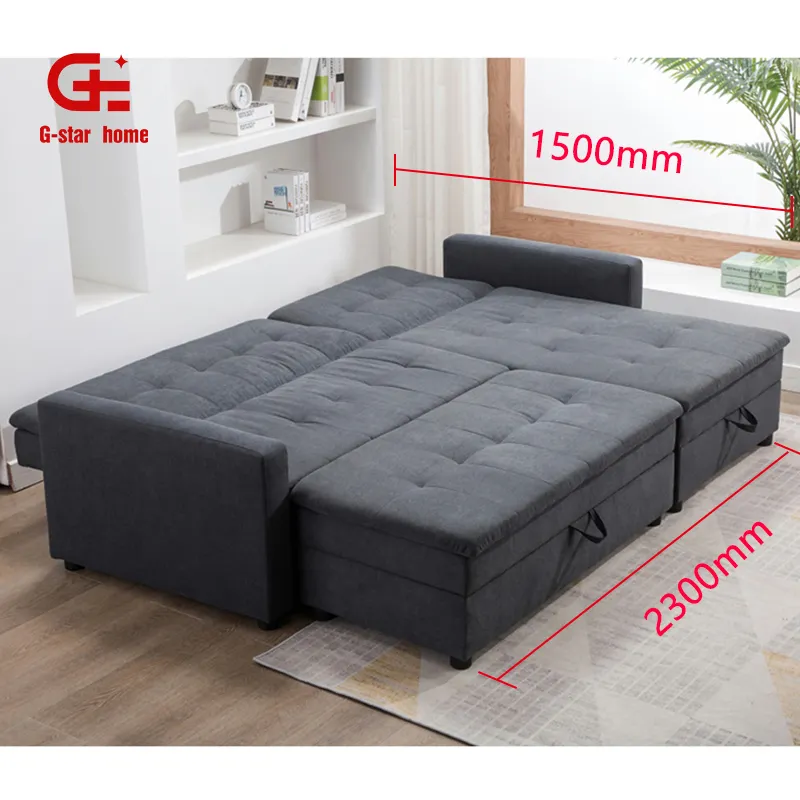 Modern Fabric European Style L Shaped Sofa Set Furniture Sectional Sofa Lounge Couch with Storage for Living Room Sofa