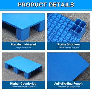 9 Feet Flat <strong>Plastic</strong> <strong>Pallet</strong> 600*400*115mm Durable Heavy Duty Square Single Faced Storage Cheap Large <strong>Pallets</strong> - Product Image 3