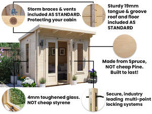 Casetta da giardino moderna e modulare casetta in legno a basso costo struttura in legno resistente capannone di stoccaggio - Product Image 6