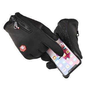 Sarung tangan olahraga, tiga ukuran kualitas tinggi musim dingin tebal tahan angin hangat bersepeda layar sentuh luar ruangan berkendara sepeda motor - Product Image 5