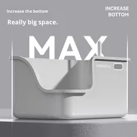 Bac à litière moderne en PP de 10kg avec un design facile à nettoyer Bac à litière en plastique Top Open 20L Inner Space Kitty