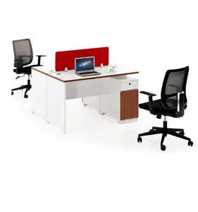 custom color size office partition fabric modern 2 seater office table partition