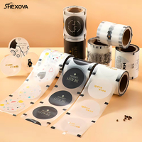 Film de scellage personnalisé avec logo imprimé pour gobelets en PP et en papier, rouleau de 90 mm et 95 mm, pour bubble tea, café, jus, boissons, idéal pour les salons de thé.
