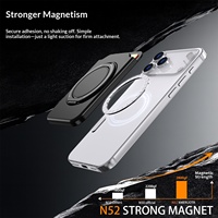 Nouveau design : support magnétique pour cartes et support rotatif à 360 degrés pour téléphone, accessoire pour PC et bureau en métal