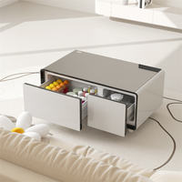 Table basse au design innovant avec tiroirs réfrigérés et rangement frigorifique, table intelligente pour salon, table basse intelligente avec congélateur intégré