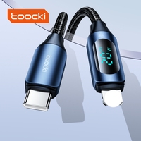 Câble de charge rapide Toocki Premium 20W PD avec affichage numérique, câble C-L, TPE haute densité, cordon de chargeur iPhone, câble de synchronisation de données pour iPhone