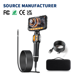 Endoscope industriel HD à direction bidirectionnelle à 360 degrés, objectif unique de 6 mm, écran IPS de 4,3 pouces, éclairage LED IP67, Android/iOS - Product Image 1