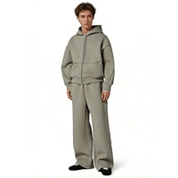 Conjunto de Sudadera con Capucha y Pantalones de Chándal Holgados de Forro Polar para Hombre, Estilo Urbano Personalizado, Fabricante de Ropa Deportiva, Modelo Básico