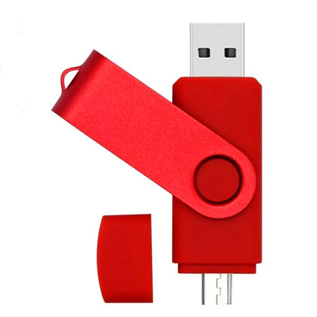 Custom Logo 64GB USB C Flash Drive Dual Drive 2-in-1 OTG USB & Type C Thumb Drive with Swivel Design Compatible Computer Phone