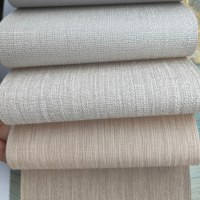 Papier peint moderne en PVC ignifuge pour hôtel et usage domestique, texture lin pour boîte de nuit, insonorisé, installation facile en DIY