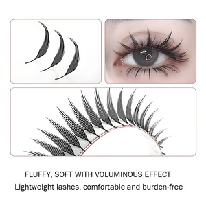 Extensiones de Pestañas de Espiral Cómica Pre-fabricadas, Súper Suaves, de 12 Filas, de 8-15 mm, con Logotipo Personalizado Pinky Leem, para Salón de Belleza - Product Image 2