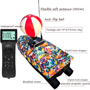 Barco Cebador RC SurfCaster Pro con Motor sin Escobillas de Alta Velocidad para Pesca con GPS, Dos Liberadores de Cuerda y Bola de Auto-Nivelación D16 12V - Product Image 4