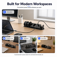 Novo Modelo de Tomada Retrátil Manual com Design Padrão Europeu, Tomada Schuko Alemã e Portas USB de Carregamento Rápido PD20W