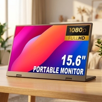 Moniteur portable 15,6 pouces IPS 1080P, extension d'écran USB Type-C Plug & Play, OEM, 2 haut-parleurs, 16:9 LED 60Hz, usage professionnel