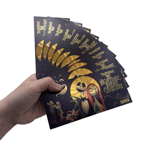 Billet durable de 100 dollars The Nightmare Before Christmas billet plaqué feuille d'<span class=keywords><strong>or</strong></span> pour animaux de compagnie <span class=keywords><strong>en</strong></span> stock - Product Image 5