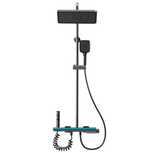 Sistema <span class=keywords><strong>Doccia</strong></span> Termostatico Premium con Display Digitale Intelligente, 4 Modalità di Getto (Pioggia/<span class=keywords><strong>Doccia</strong></span> <span class=keywords><strong>a</strong></span> Mano), Valvola in Ceramica, Montaggio <span class=keywords><strong>a</strong></span> Parete - Product Image 1