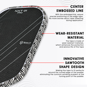 AMA <span class=keywords><strong>SPORT</strong></span> Fabricant professionnel Autocollant en gros Logo personnalisé de haute qualité Ruban de protection des bords de pagaie de pickleball - Product Image 3