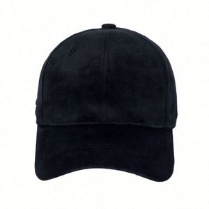 Gorra de béisbol unisex de 6 paneles con visera curva, diseño de letras en color sólido, de terciopelo de lana/poliéster, cálida, común, plateada, al por mayor y personalizada. - Product Image 6