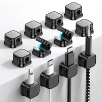 Pinces magnétiques lisses réglables pour câble de bureau, organisateur de câble pour casque, 1 pièce
