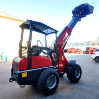 Mini-chargeuse compacte multifonctionnelle 1T, chargeuse télescopique avant, moteur diesel Kubota, pompe hydraulique, transmission 4x4 TOHO