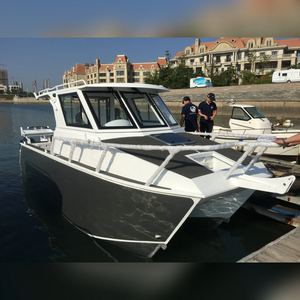 Catamaran de pêche professionnel en aluminium de 26 pieds (7,9 m) avec cabine, en alliage <span class=keywords><strong>d</strong></span>'aluminium, à <span class=keywords><strong>prix</strong></span> avantageux - Product Image 4