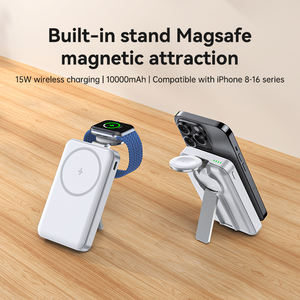 사용자 정의 15W 휴대용 미니 10000mah 고속 충전 마그네틱 무선 발전소 더블 USB 및 전원 은행 - Product Image 2