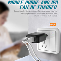 Adaptateur d'alimentation USB-C 20W PD 3.0 QC3.0 Type-C USB-A, chargeur mural ultra-rapide 5V/3A, multiprotection, sécurité ignifuge