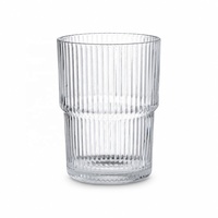 Verre à bière 440 ml, verre à boire côtelé en forme de bambou pour marques de boissons à étiquette privée, impression de logo personnalisée sur boîte, service hôtelier