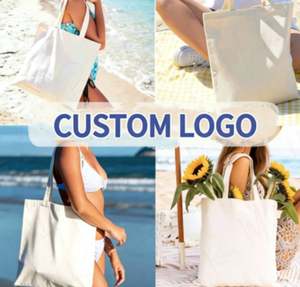 Capacity Eco Friendly Reusable 12oz Organic Cotton Heavy Duty Inner Pocket Shoulder Strap Custom Women <b>Tote</b> <b>Bag</b> for Shopping - Product Image 3