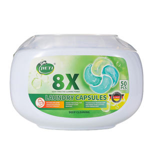 8X Cápsulas de Lavandería, 50 Unidades, Cápsulas de Limpieza Profunda para Lavado Automático, Aroma a Bosque Fresco - Product Image 4