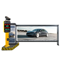 Barrera de Seguridad con Iluminación LED y Control Remoto, Barrera Automática para Entrada de Fábrica