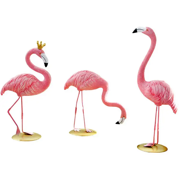 Toptan İskandinav INS pembe Flamingo süsler el sanatları ev dekorasyon için