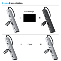 Hub multifonction 4 en 1, transmission de données haute vitesse 10 Gbps, hub USB de type C, hub USB 4 ports, station d'accueil pour ordinateur portable pour Mac PC