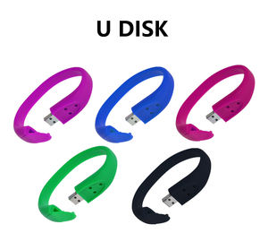 Usb-флеш-накопитель с браслетом из ПВХ, цветные Usb-накопители двойного назначения, 64 ГБ, Usb-накопитель в подарок - Product Image 4