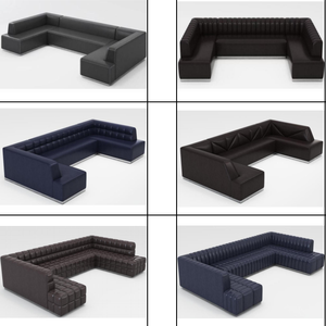 Mobilier sur mesure pour projets commerciaux : Sièges modulaires haut de gamme avec base en acier inoxydable pour clubs - Product Image 1