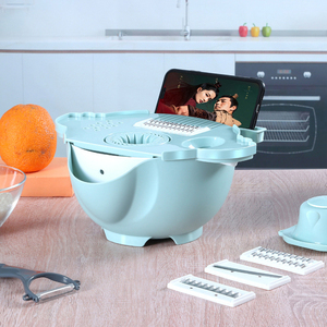 Coupe-légumes multifonctionnel en gros pour oignon, ail et autres légumes, avec récipient et 4 lames - Product Image 4