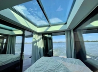 Yacht de luxe moderne en aluminium, bateau-maison, hors-bord, capacité de 6 à 10 personnes, certifié CE, maison flottante pour la pêche et les sports nautiques